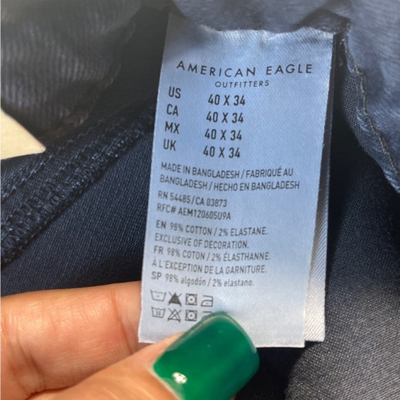 American Eagle Next Level Flex Men's Slim Blue Denim Jeans 40/34 NWT - Picture 12 of 13